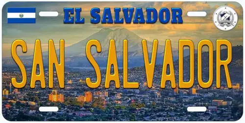 San Salvador Cityscape El Salvador Novelty Car License Plate