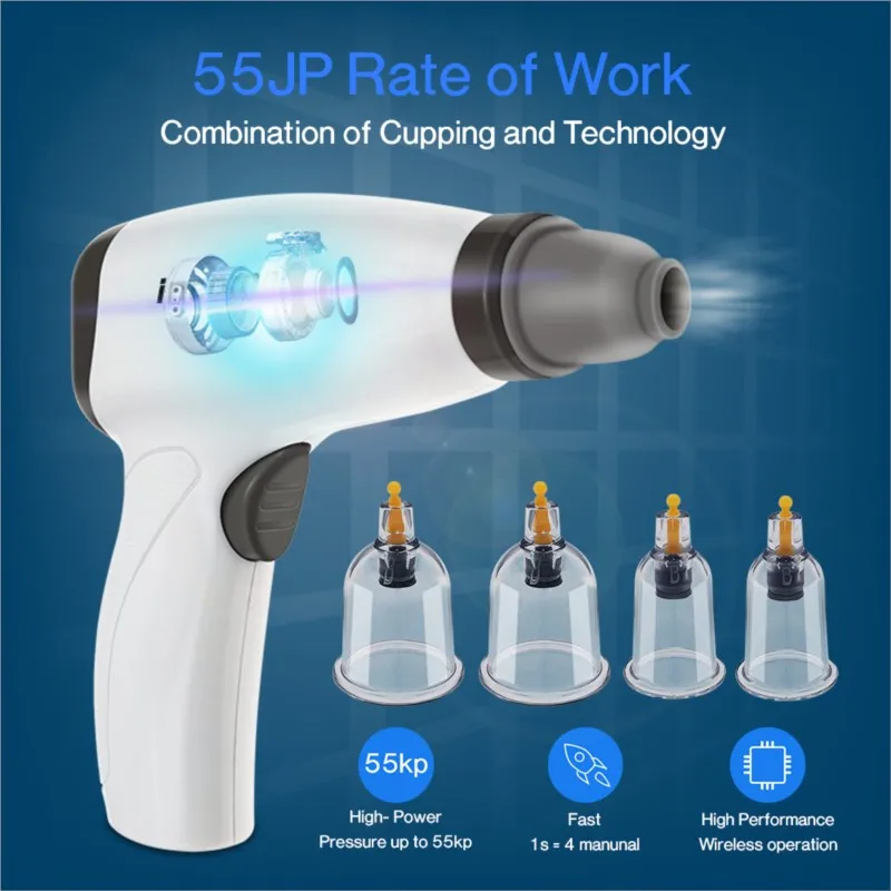 Elektrische Vacuüm Cupping Bril Professionele Zuignap Anti Cellulite Body Massager Acupunctuur Apparaat Therapie Set