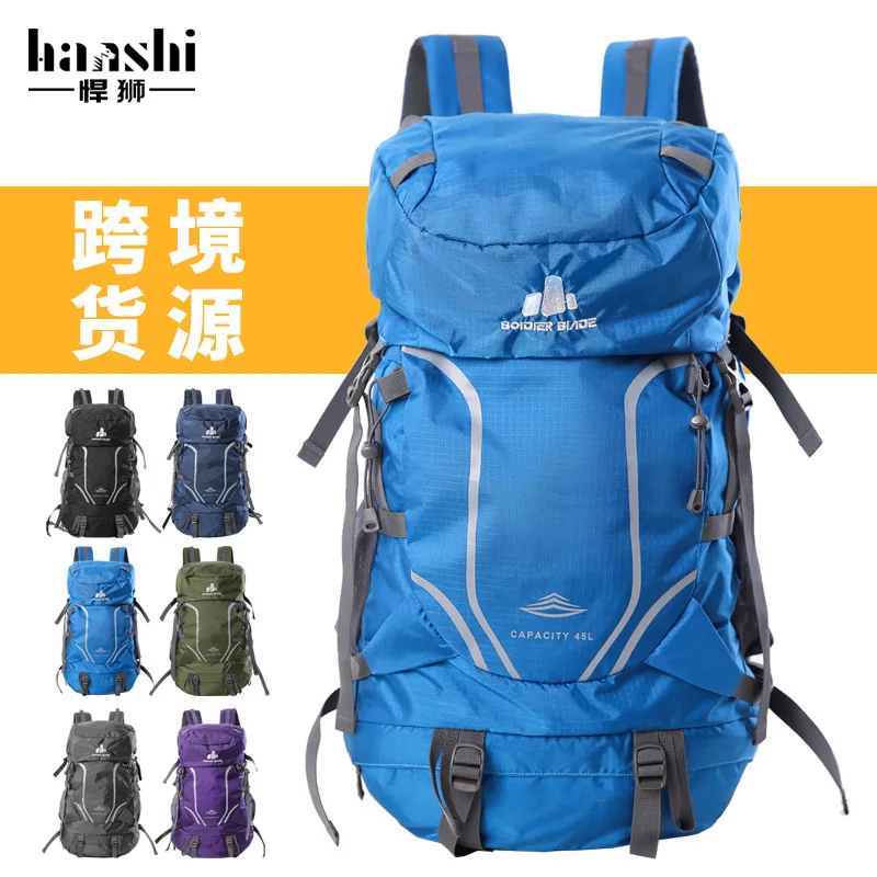 Cross-border new outdoor sports mountaineering backpack waterproof and wear-resistant multi-functional large-capacity leisure tr
