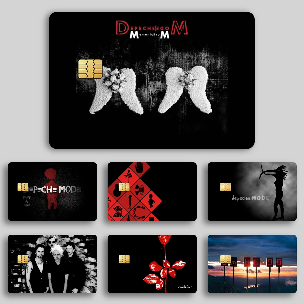 Band D-Depeche M-Mode Tarjetas de crédito bancarias Pegatinas de pase de autobús Decoración fresca Tarjeta impermeable de 4 piezas