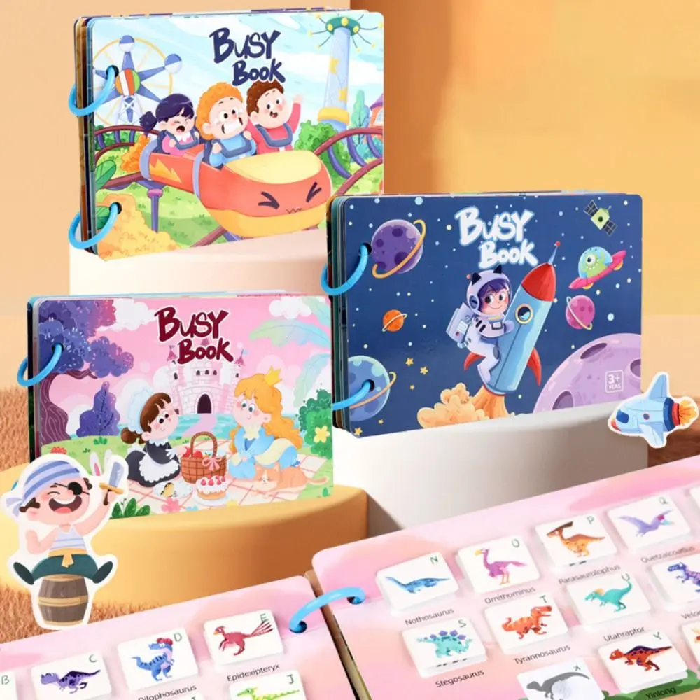 

Montessori Busy Sticker Book Logical Training Educational DIY Kids Quiet Book Enlightenment Interactive Early Education Book