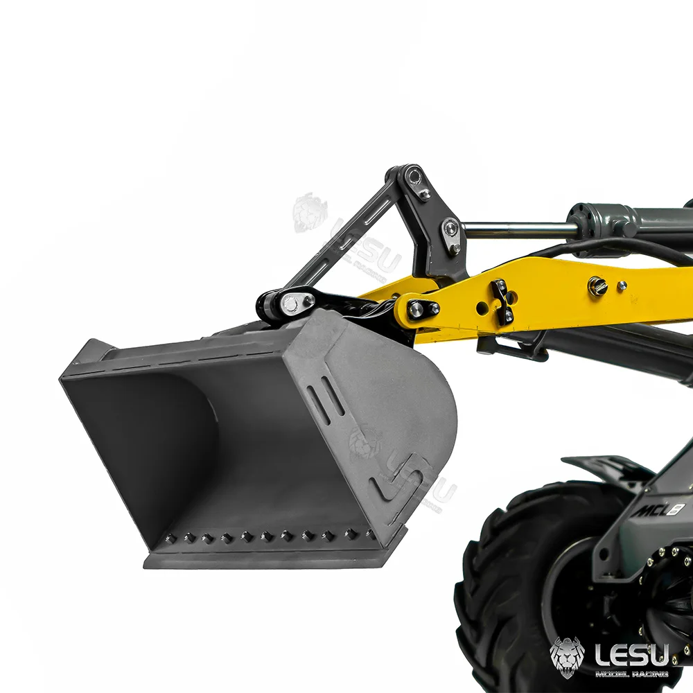 LESU AT-C0027-B Full Metal Hydraulic Bucket for 1/14 MCL8 Loader & AT1050 Telescopic Loader & LD160S Forklift