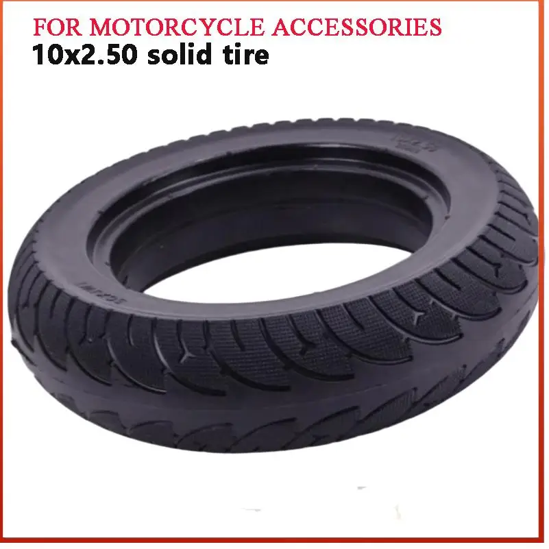 10x2.50 solid scooter tire, wear-resistant non pneumatic tire, used for replacing 6.5-inch electric scooter components