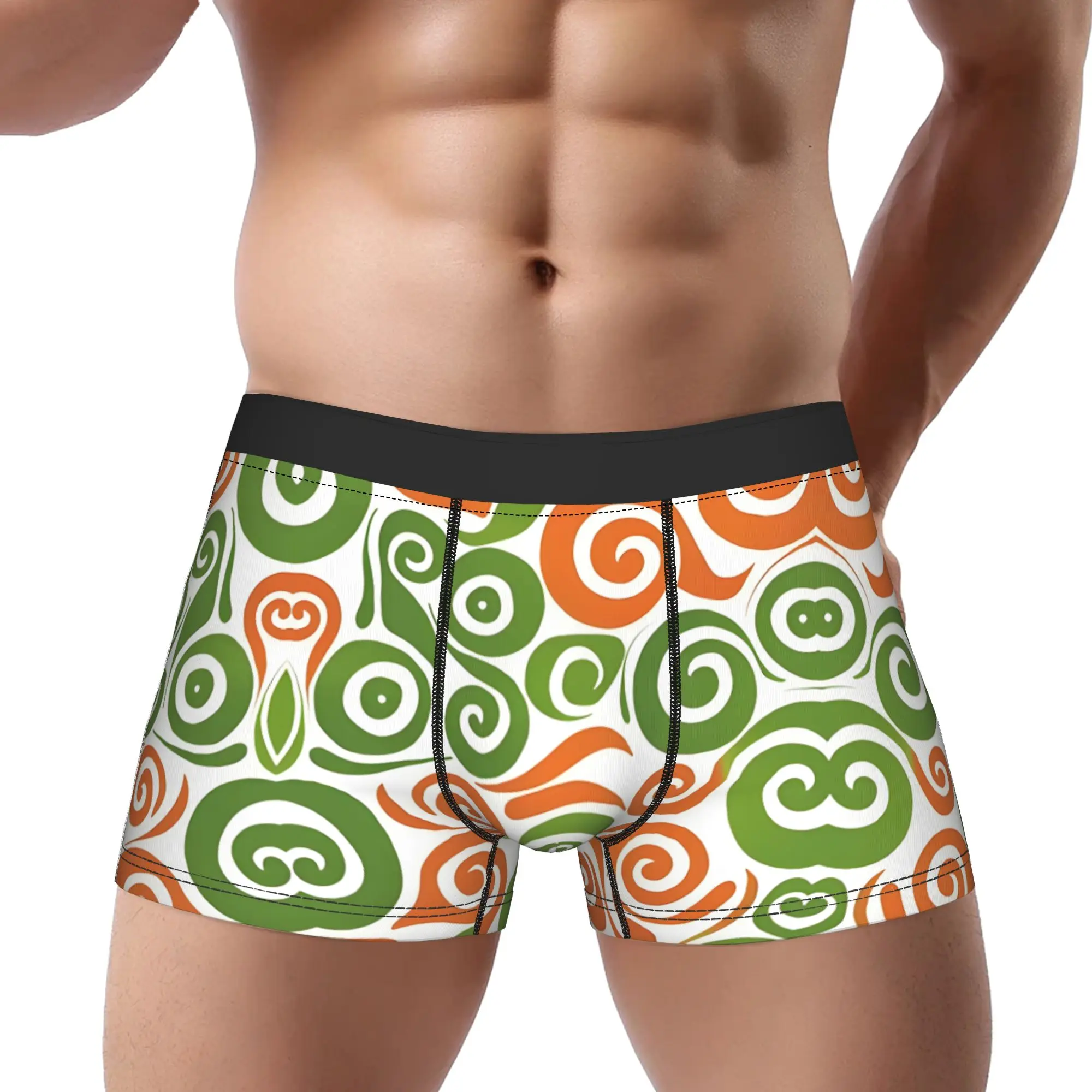 

New Zealand Māori Paua Pattern Koru Underpants Breathbale Panties Man Underwear Māori Paua Print Shorts Boxer Briefs