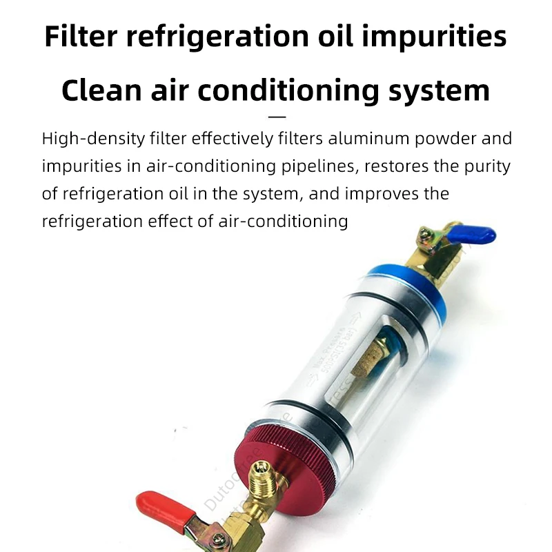 Imagem -03 - Ferramenta Automotiva ar Condicionado Refrigeração Óleo Filtração Analyzer Detecção de Pureza de Óleo Refrigerante Dispositivo de Purificação