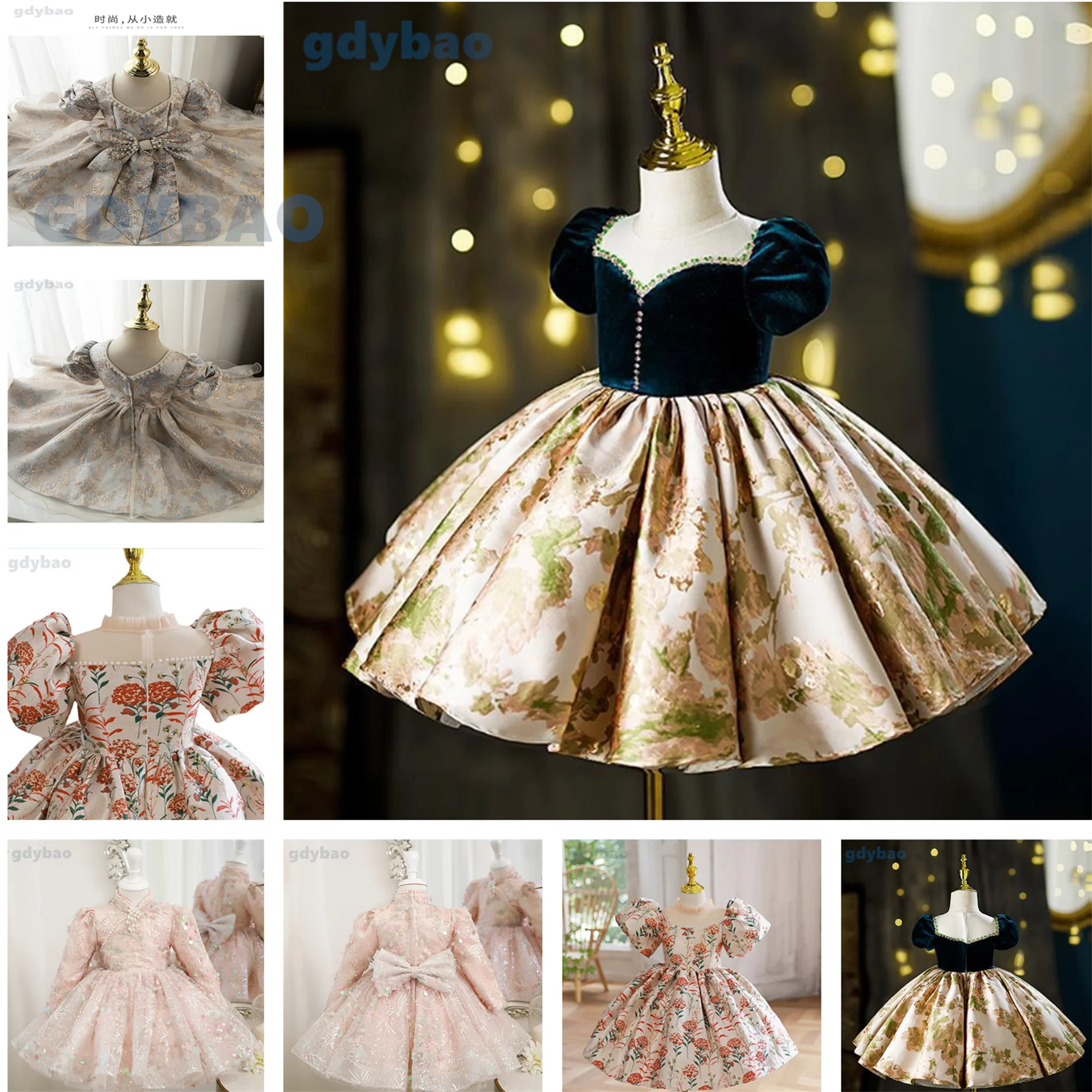 

JYS Flower Girl Dress Summer Tutu Wedding Birthday Party Kids Dresses For Girls Children's Costume Teenager Prom Designs