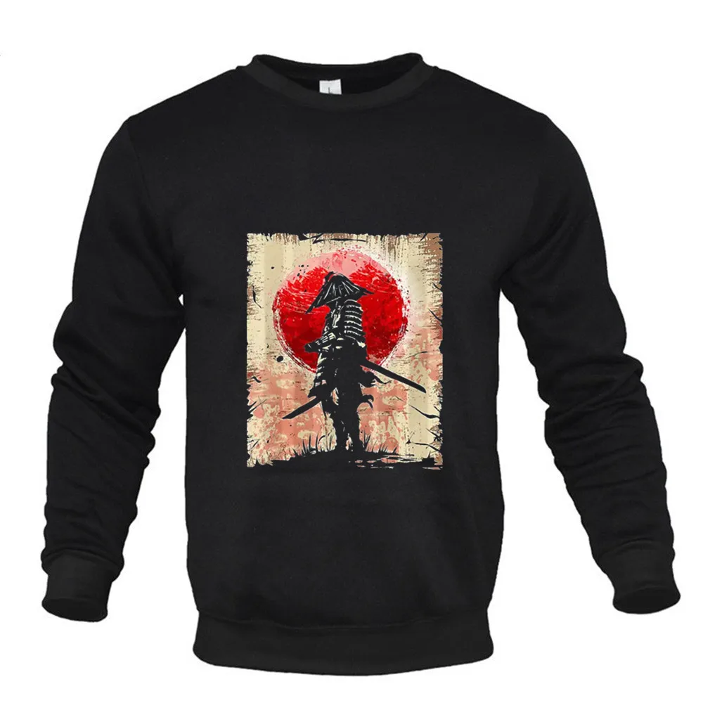 2024 New Printed Men's Cotton Oversized Anime Sweatshirt Crewneck Casual Loose Graphic Pullover for Men Women Tops