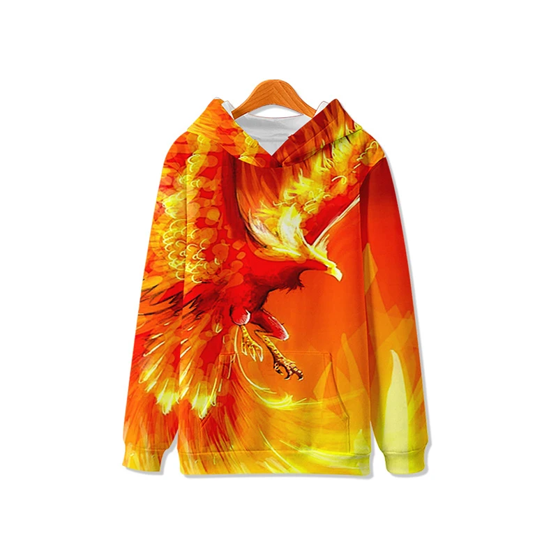 INS Phoenix Nirvana Hat Sweater Starry Phoenix Wings for Men and Women Couples Casual Velvet Retro Harajuku Fashion