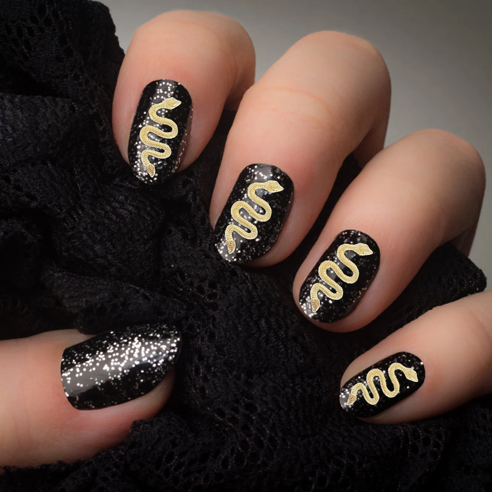 

50Pcs 3D Metal Snake Charms for Nails Retro Style Unique Design DIY Crafts Nail Decoration Accessories Snake Nail Charms