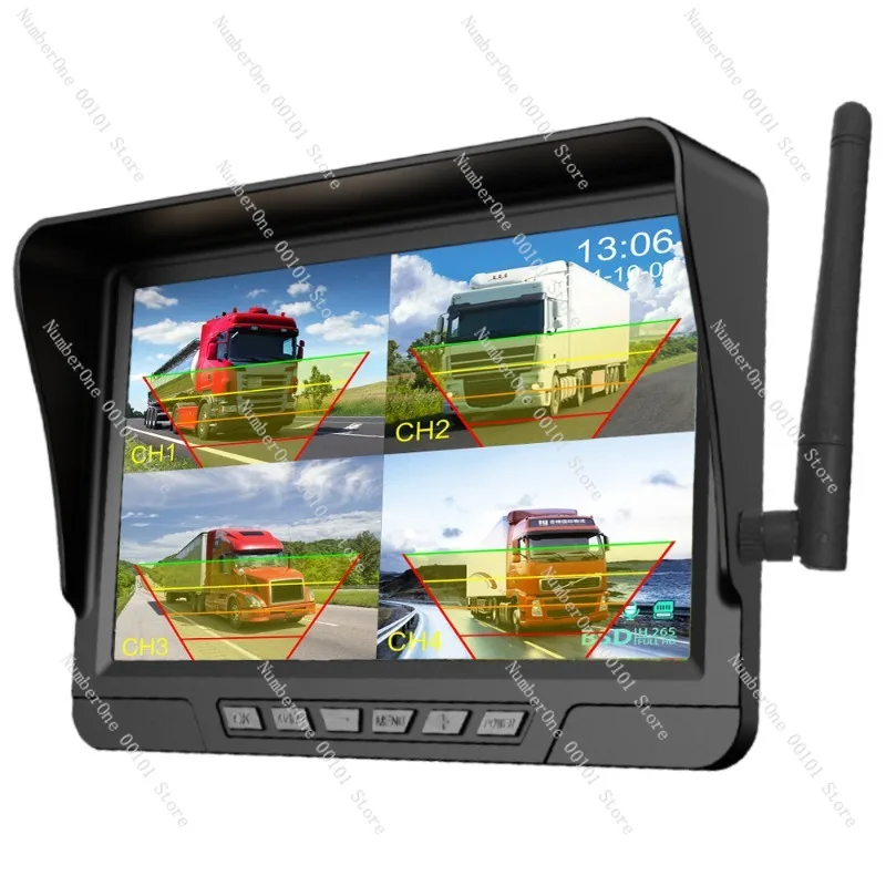 

RV Passenger Truck 7-Inch Wireless Digital HD Camera, Blind Spot Detection, 360° Driving Recorder and Backup Camera for Clear