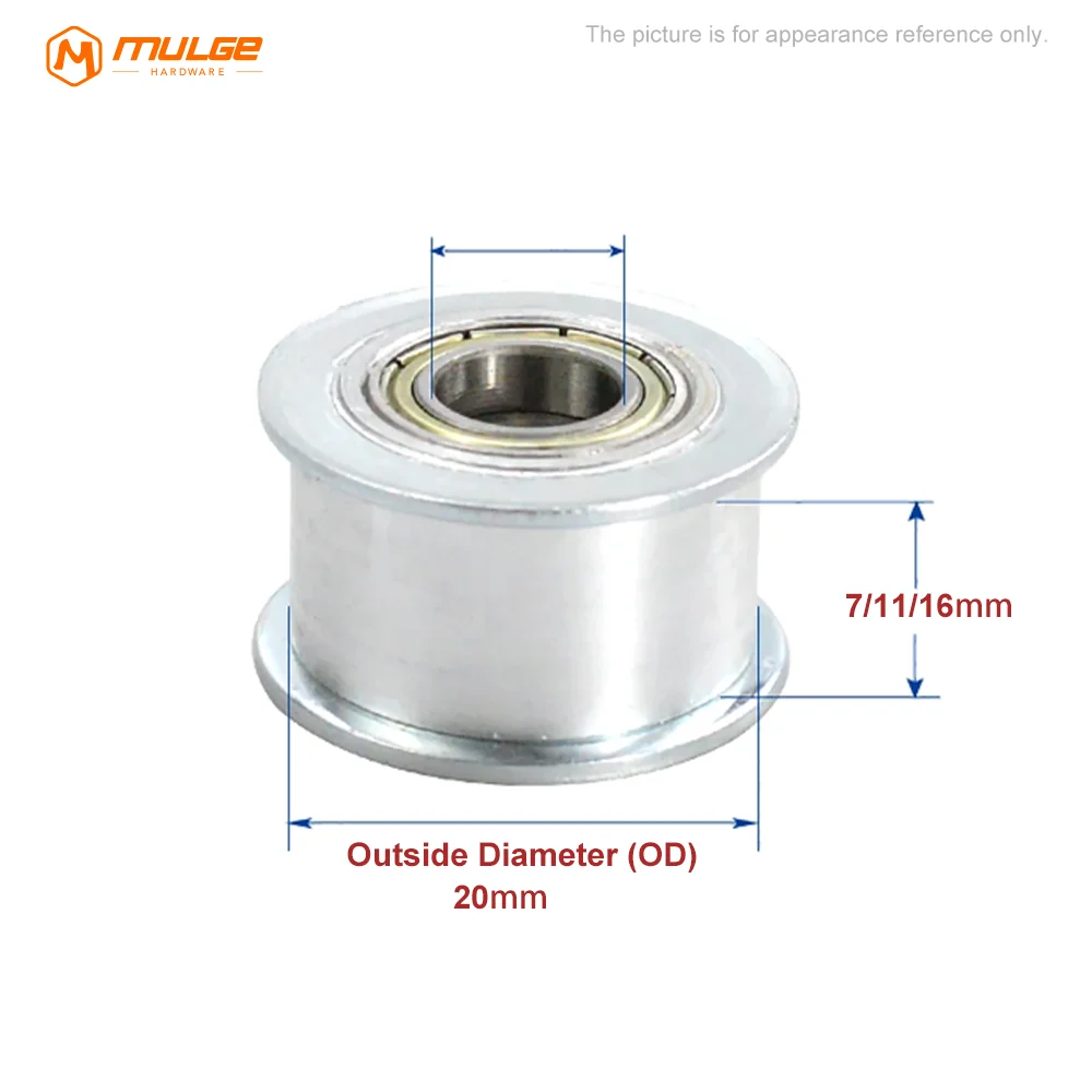 22 Teeth HTD 3M Idler Pulley Bore 3/4/5/7/8/9/10mm Synchronous Wheel Tooth Width 6/10/15mm Timing Pulley Tensioner Wheel 3M 22T