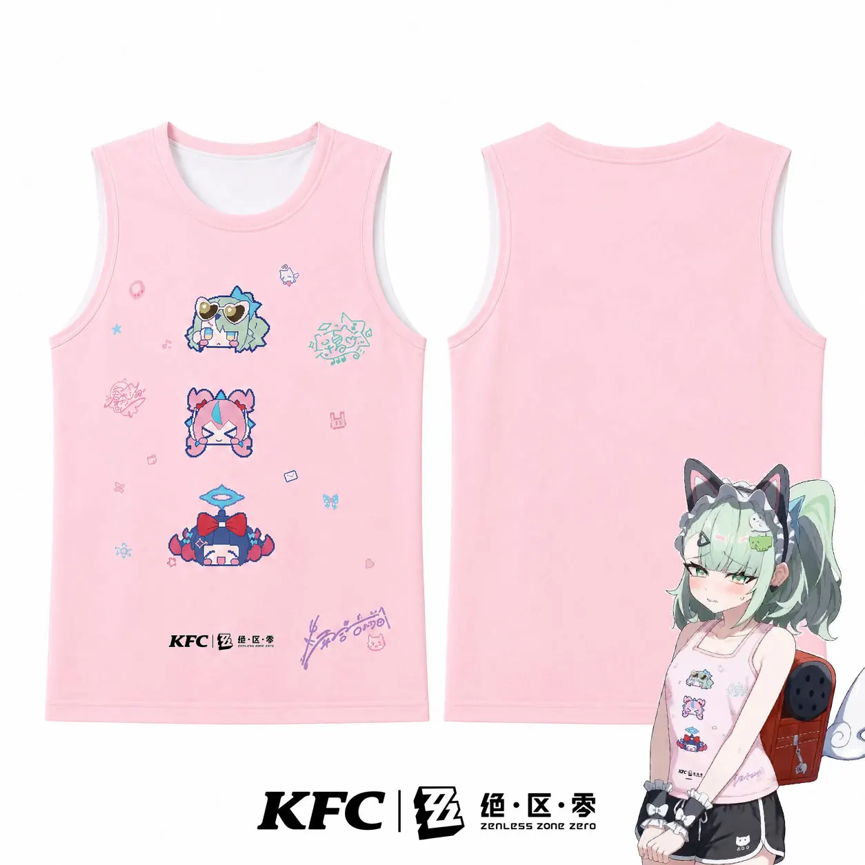 Zenless Zone Zero ZZZ Character Sunna,Aria,Nangong Yu All Over Print Jersey, Breathable Quick Dry Tee