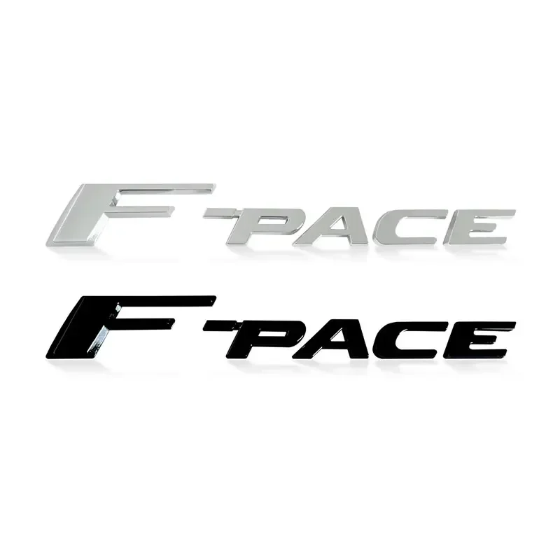 ثلاثية الأبعاد ABS لامعة أسود فضي F-TYPE F-PACE رسالة شعار سيارة الخلفي الجذع ملصق ل جاكوار 20T 25T 30T XE XF XEL XFL XJL X-TYPE XJS