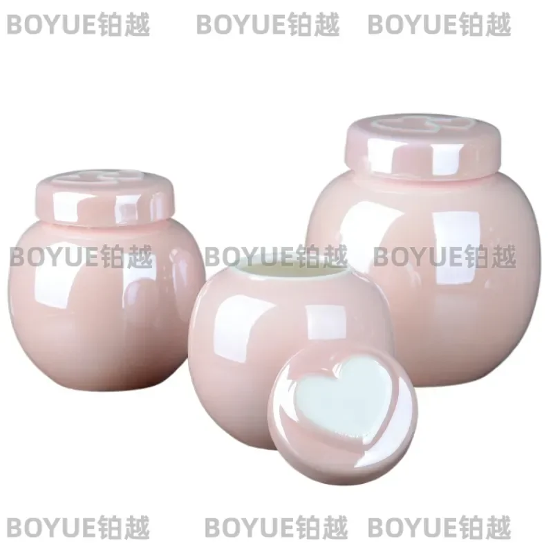 Ceramic Pet Urn for Ashes Small Sealed Memorial Box Keepsake Container for Dog Cat Cremation Remains Home Decoration