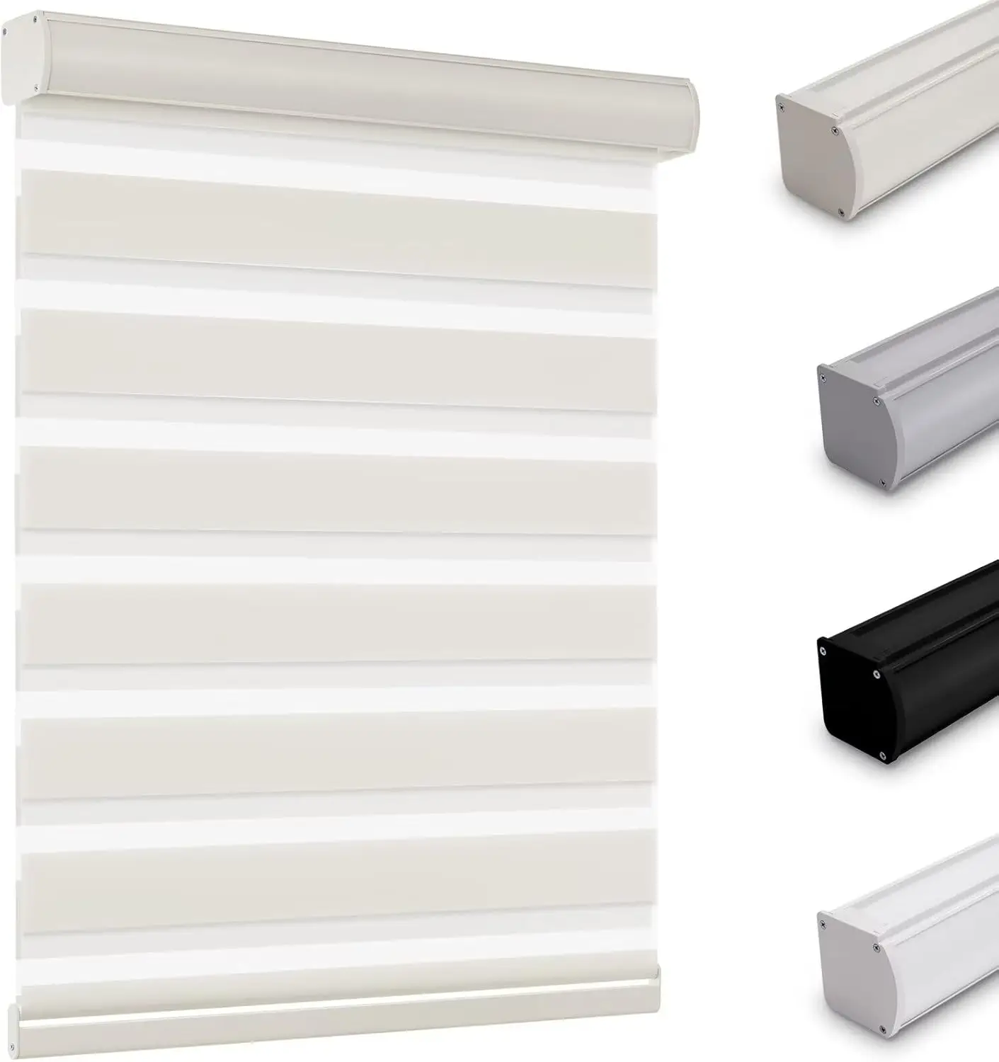 

Cordless Design Waterproof Blackout Durable Sheer Fabric Manual Window Zebra Blinds For Home