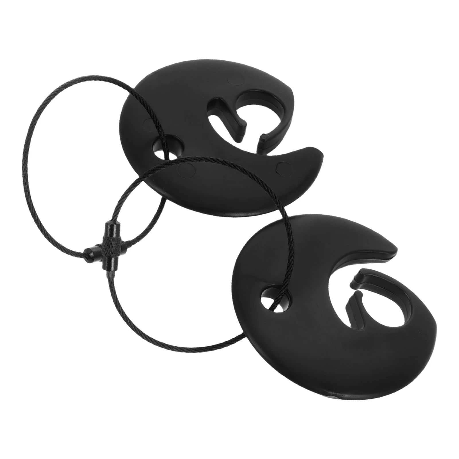 

2pcs Flying Clip Wire Cable Durable Secure Quick Detach Dual Purpose Outdoor Sport Organizer Carrying Hook Holder Plastic Disc
