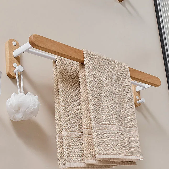 

Wooden Bathroom Towel Rack, Towel Storage, Hanging Bar, Toilet, Washroom, Hand Towel Hanging Bar, Solid Wooden Double Bar