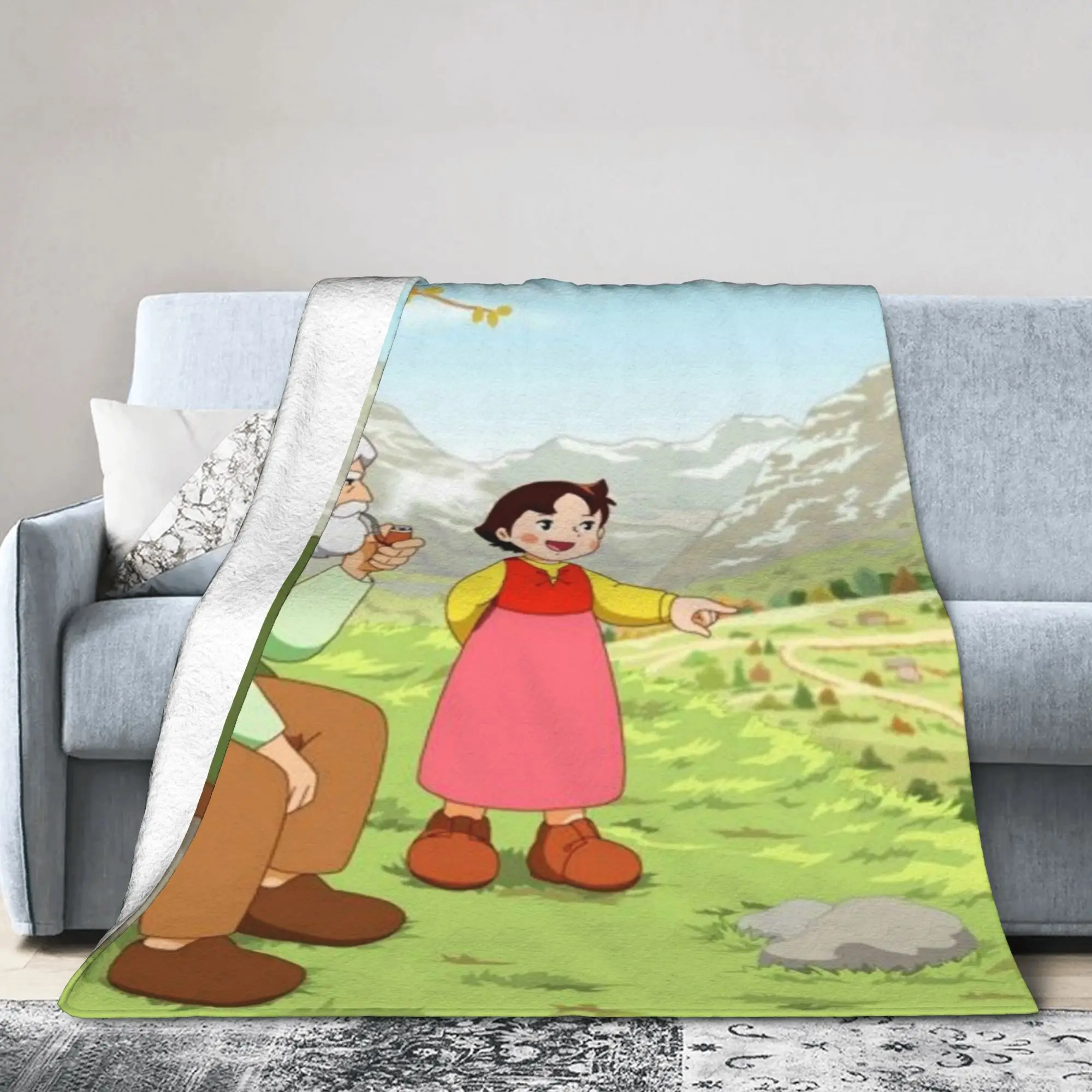 هايدي، بطانيات فتاة جبال الألب، خفيفة الوزن، رقيقة من الصوف، هدايا مريحة، رمي البطانيات، المفرش #2