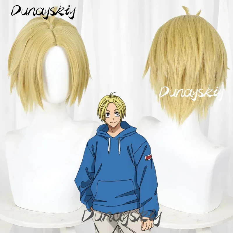 Sakamoto Days Asakura Shin disfraz conjunto peluca corta pelo rubio amarillo Anime Manga Cosplay evento juego de rol traje personalizado para hombres