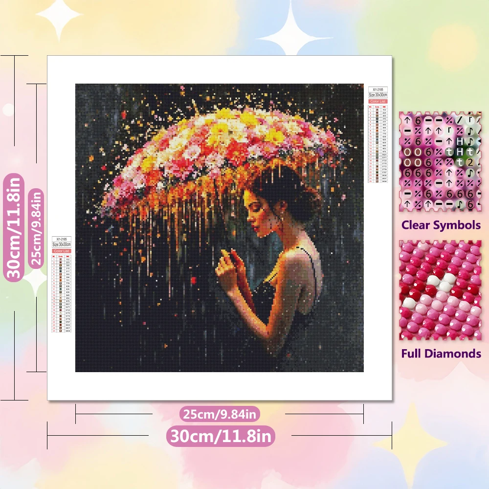 EverShine ダイヤモンドペインティング 女性 5D  - Art Craft Umbrella のレビューと価格