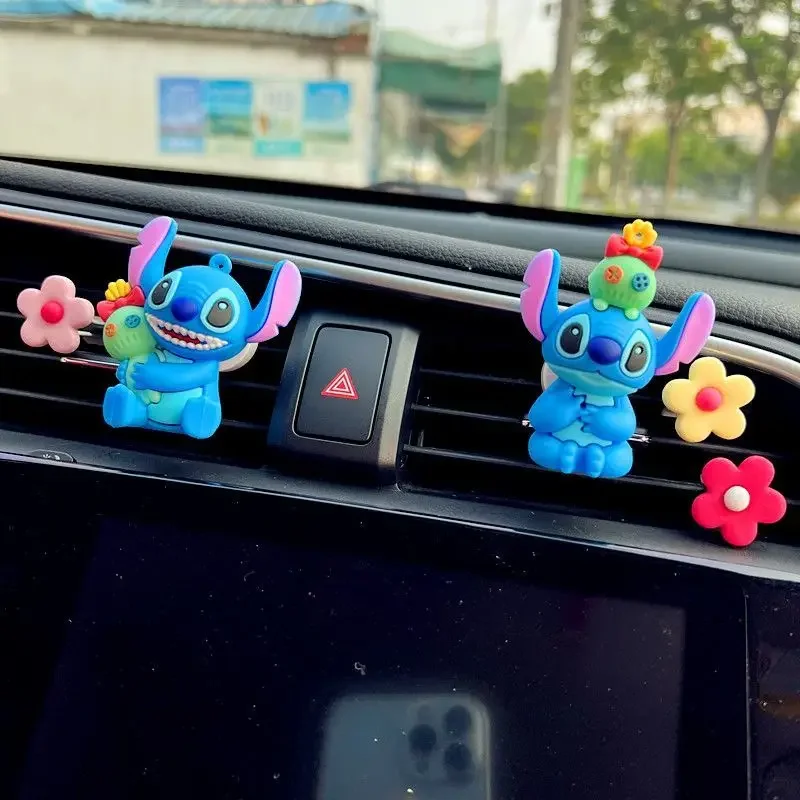 Stitch cartoon kawaii perfume car interior decoration car air outlet purifying air aromatherapy holiday gift for men and women