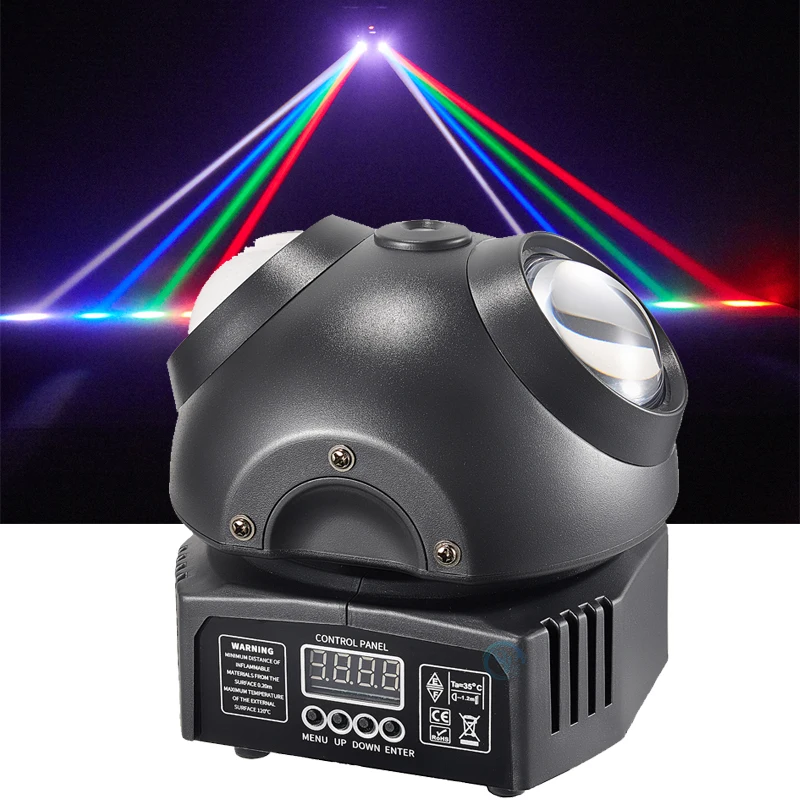 mini 36w led dj bola de discoteca luzes cor feixe verde laser movendo a cabeca efeito luzes dmx512 clube bar festa mostrar novo 01