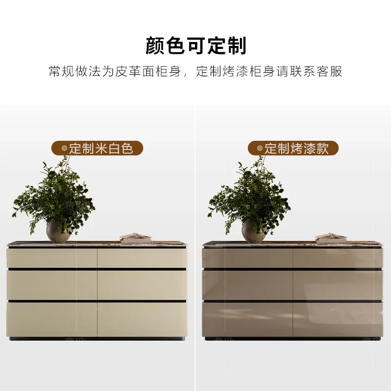 FG28Premium light luxury dining side cabinet Italian marble storage entrance cabinet