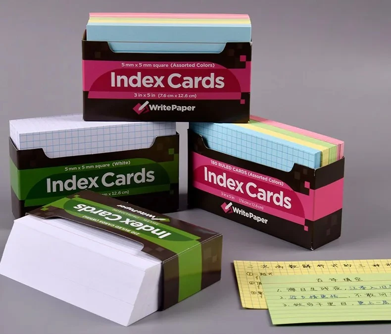 

1PCS Kaisa Index Cards Kaisa American Note Cards Paper IndexCards Memory Cards Storage Kaisa Note Books Home Office Supplies