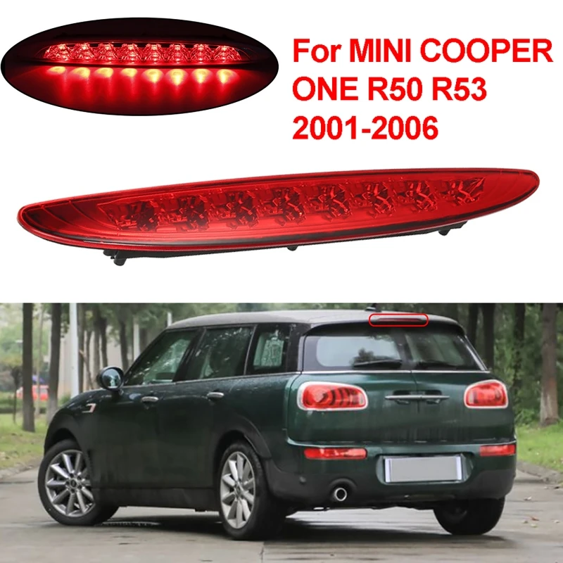 

Car Red Shell LED Third Brake Light High Mounted Stop Lamp For MINI COOPER ONE R50 R53 1st First Gen 2001-2006