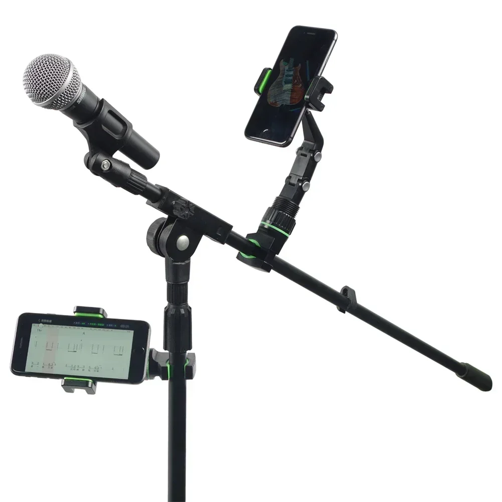 Phone Holder For Guitar Head Mic Music Stand Degree Rotatable Phone Support Multifunctional Live Broadcast Bracket Clip