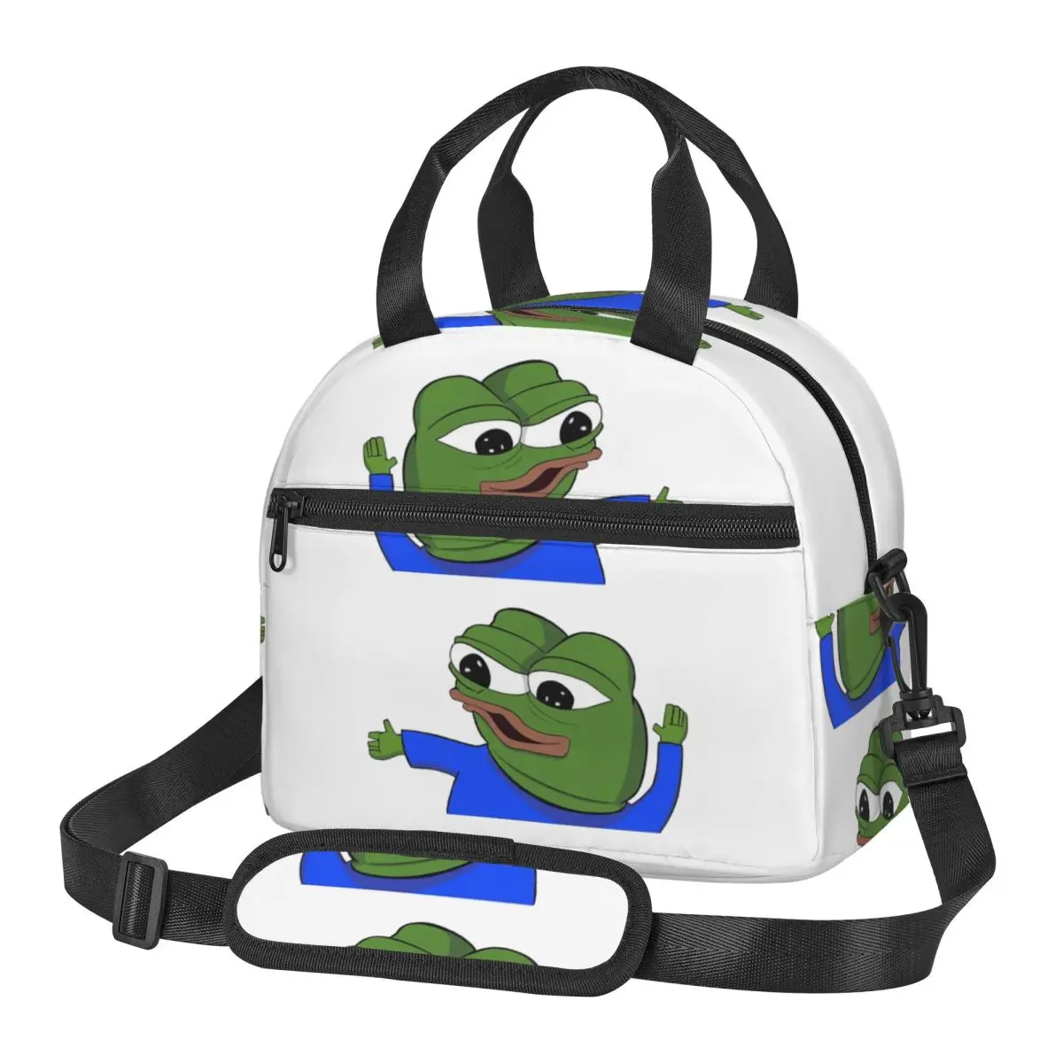 

Термосумка для обедов Pepe The Frog Peepo Emote для женщин, портативный термоконтейнер для еды, изолированная сумка-холодильник для бенто-боксов