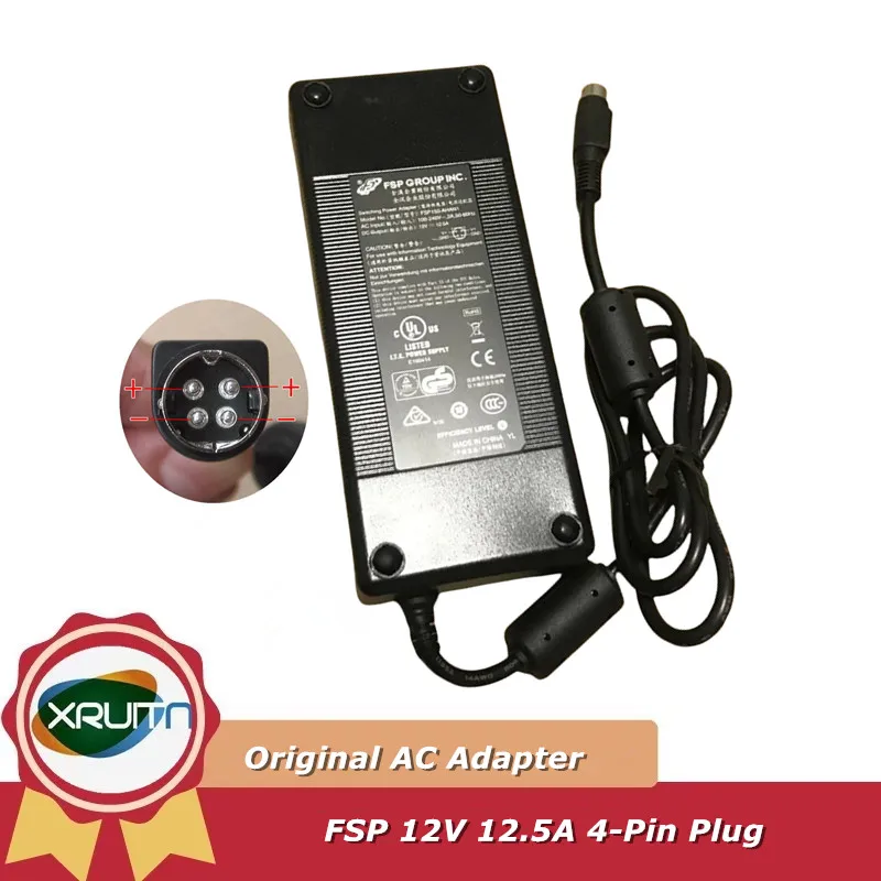 Original 12V 12.5A FSP AC Adapter FSP150-AHAN1 for Cisco CTS-EX90-K9 QNAP TS-409 TS-410 TS-412 TS-419 NAS EX90 VJD-7000 5BIG NAS