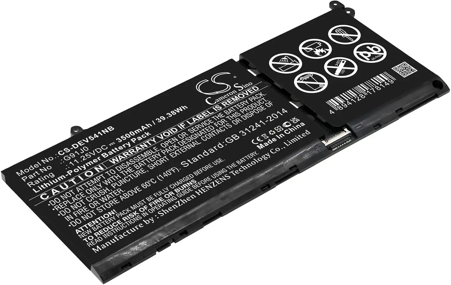 

Новый аккумулятор G91J0 для Dell Inspiron 15 5510 5515 5518 3510 3511 3515 3520 3530 3535 замена аккумулятора
