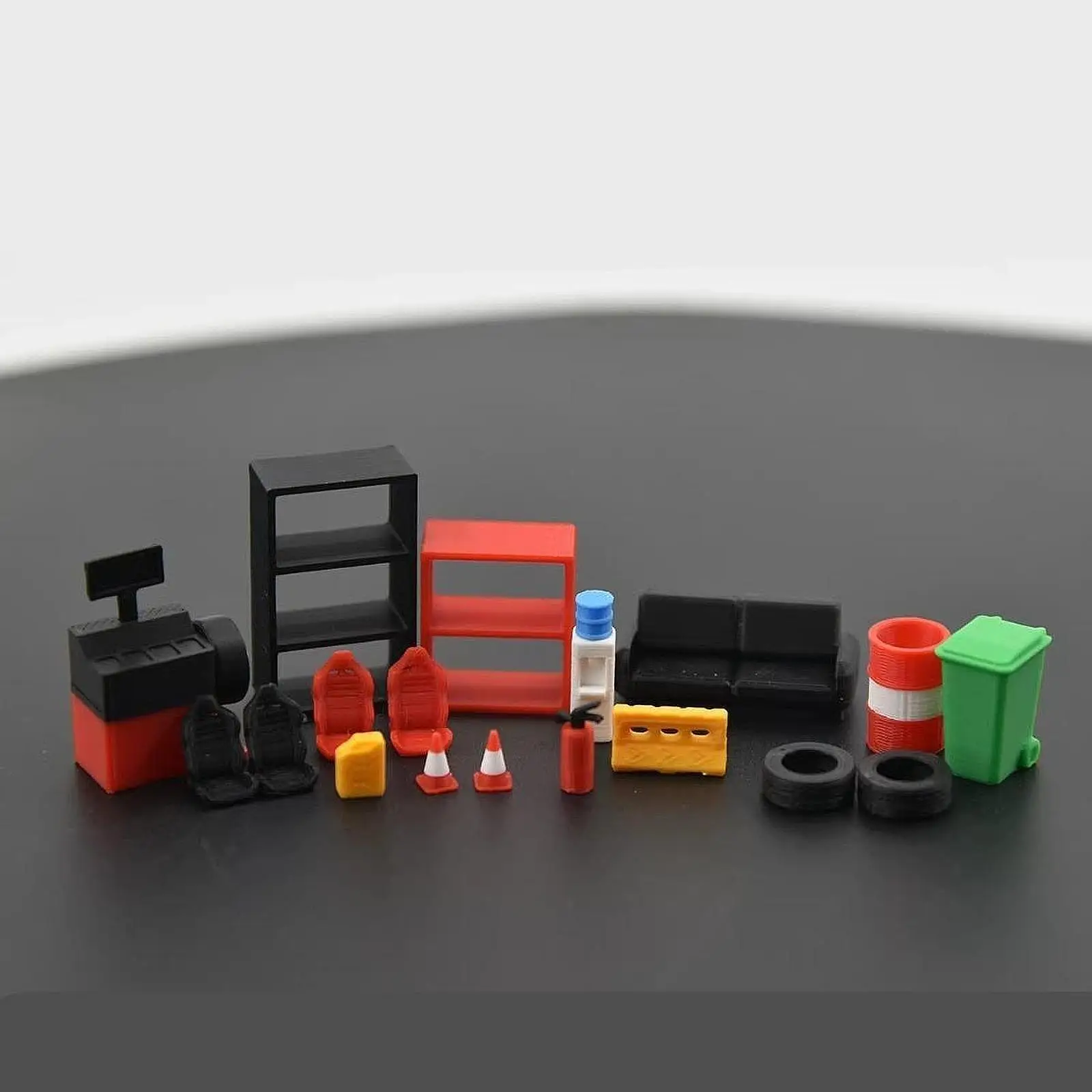 

1/64 Scale Car Repair Tool Model, Simulation Decoration, Car Repair Diorama Accessory, Mini Car Maintenance Tool for Sand Table