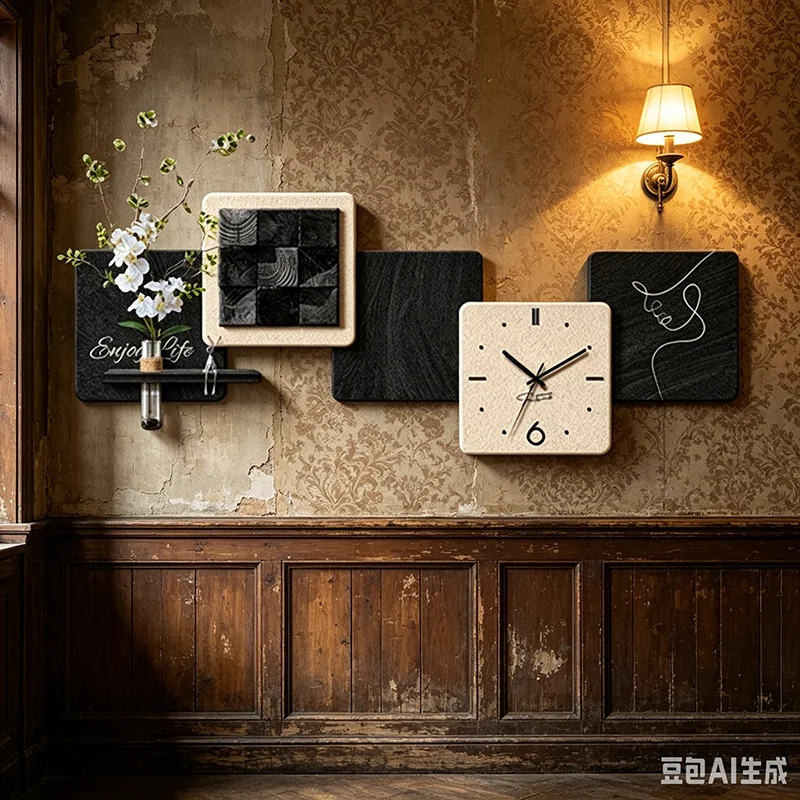 Big Size Chinese Style Wall Clocks Fashion Interior Save Space Cheap Clock Wall Aesthetic Reloj De Pared Postmodern Furniture