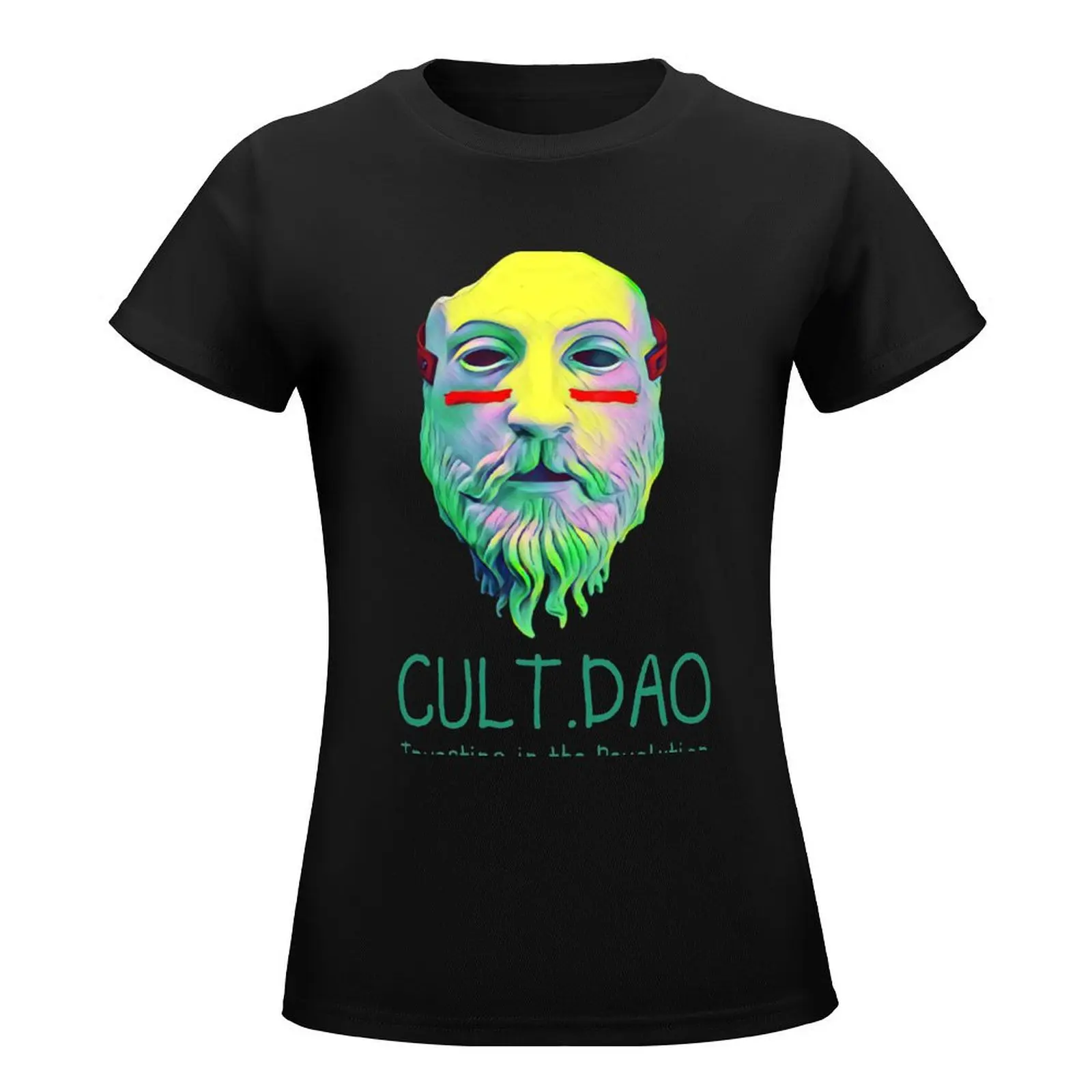 Cult DAO 3D Logo Cryptocurrency T-Shirt vintage clothes kawaii clothes female white t-shirt dress for Women sexy