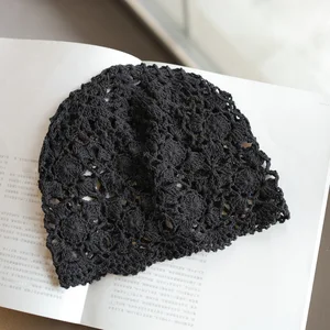 春と夏の女性のための手作りのかぎ針編みのかぎ針編みの編みパイルキャップ、ボヘミアンエスニックスタイル、ニッチなデザイン、くぼみのつま先キャップ 10ベストセールスクロシュビーニー-10