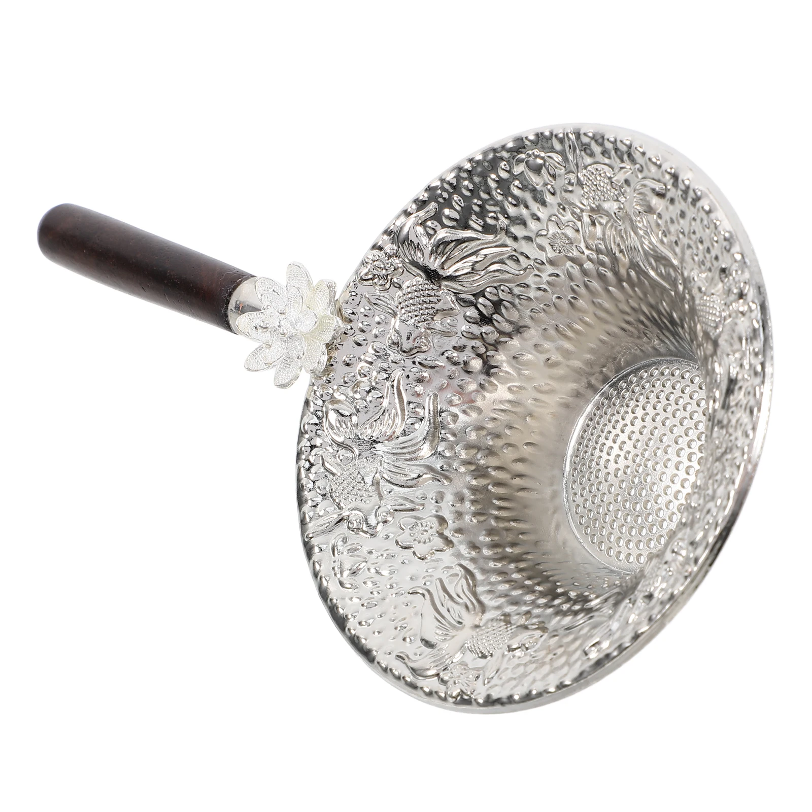 

Loose Leaf Tea Strainer Chinese Tea Strainer Handle Fine Mesh Filter Koi Fish Pattern Teapot Cup Accessory Metal Infuser