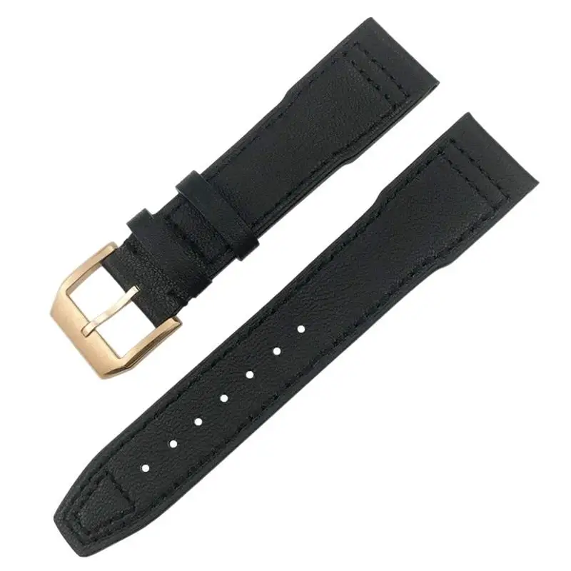 

TINTAG Leather Watchband 20mm 21mm 22mm for IWC IW3777 IW3270 Mark 18 Big Pilot's Watch Strap Brown Soft Cowhide Bracelets