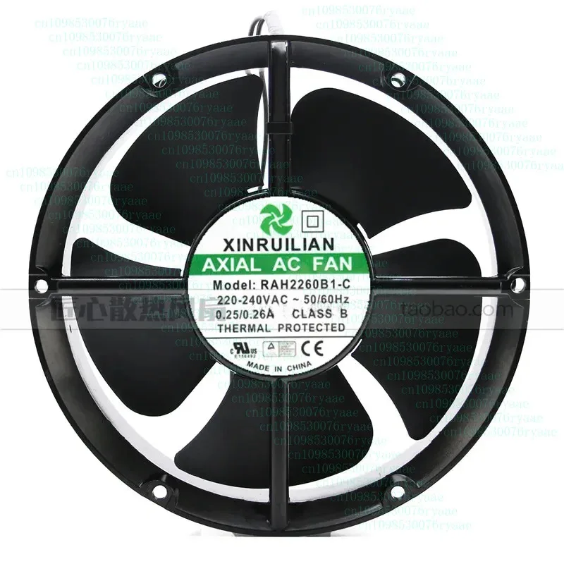 

Suitable for Xinruilian RAH2260B1-C AC 220V 0.25A 200x200x60mm 2-Wire Server Cooling Fan