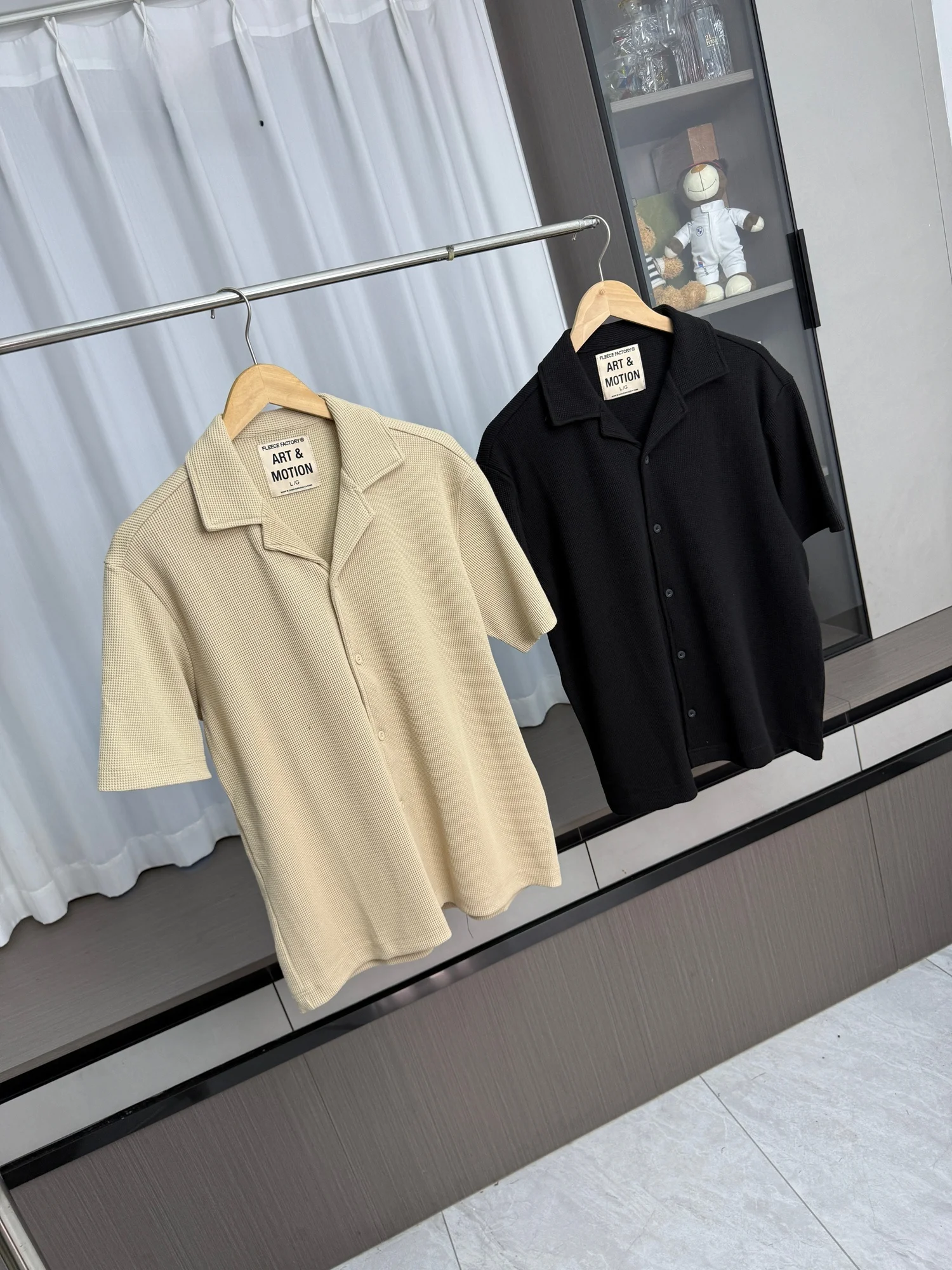 

American Style Heavyweight! Waffle Texture! Men's Summer Retro Casual Loose Cuban Collar Short Sleeve Shirt Fashion Urban You...