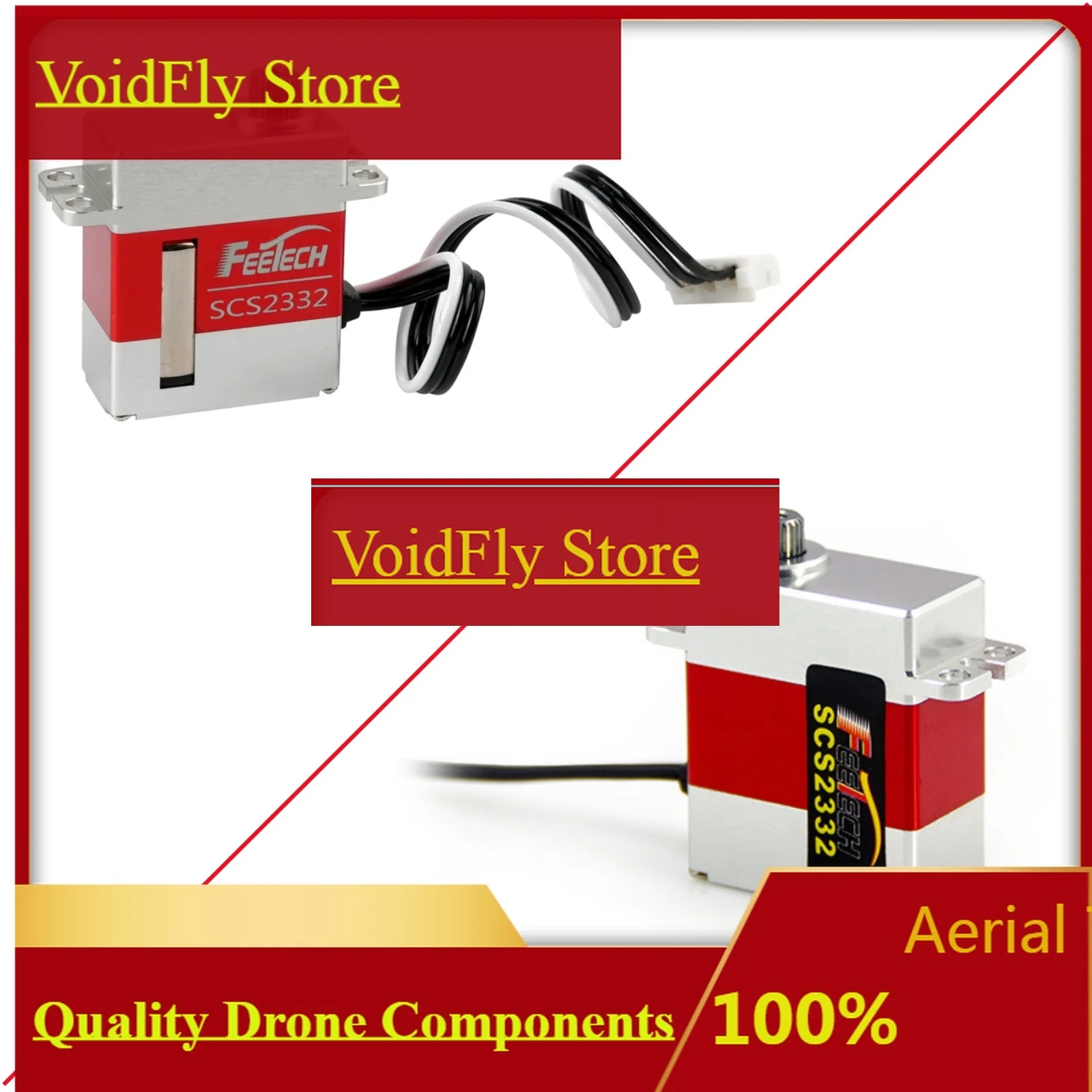 VoidFly Feetech Small Micro SCS2332 7.4V Servo Motor All-Metal Gear 4.5kg Locked-rotor Torque Serial Bus Mini Smart Robot RC Car