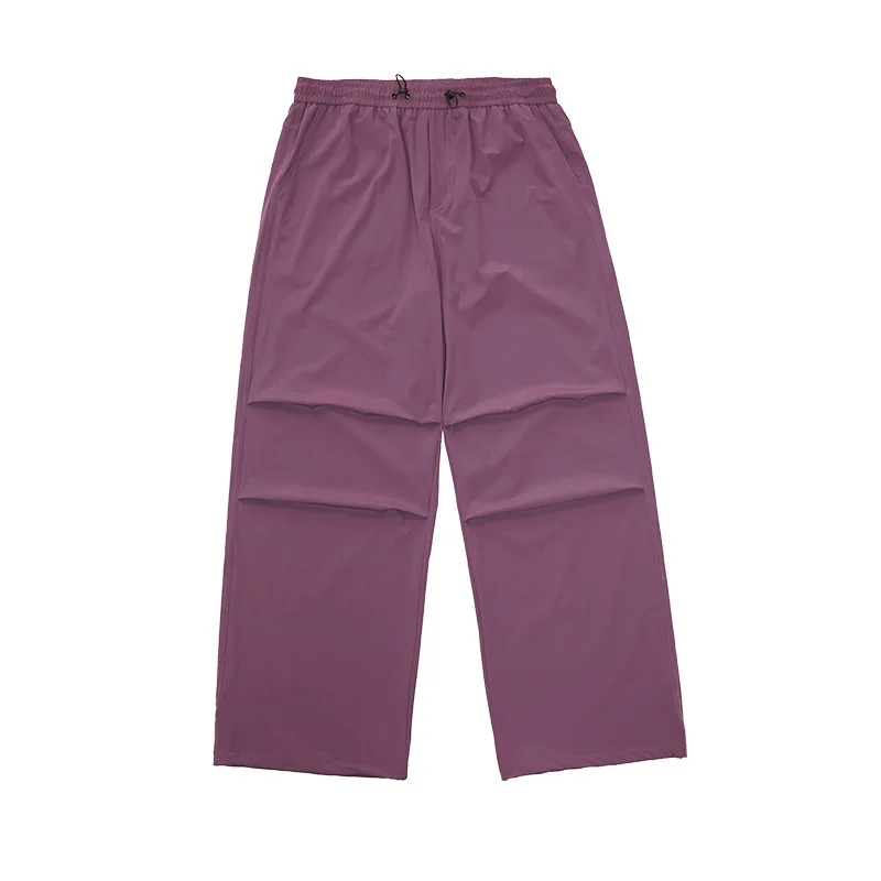 경량 방수 빠른 건조 태양 보호 낙하산 바지 야외 하이킹 느슨한 미국 스타일 캐주얼 바지 남성용 TVV7