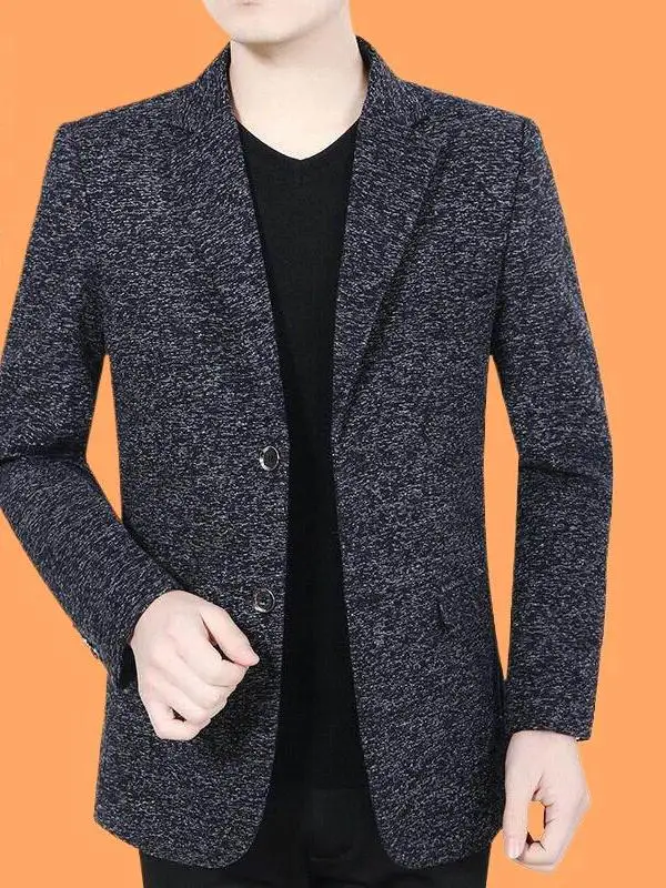 

Casual Men's Single Piece Suit Jacket Non-iron Dad Coat Versatile Long-lasting Spring Autumn Wear Comfortable Polyester Material