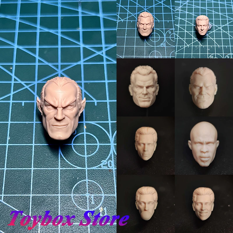 White Model Head Sculpt 1/12 Shazam Detective Comics Super Hero Black Adam Unpanited Model For 6