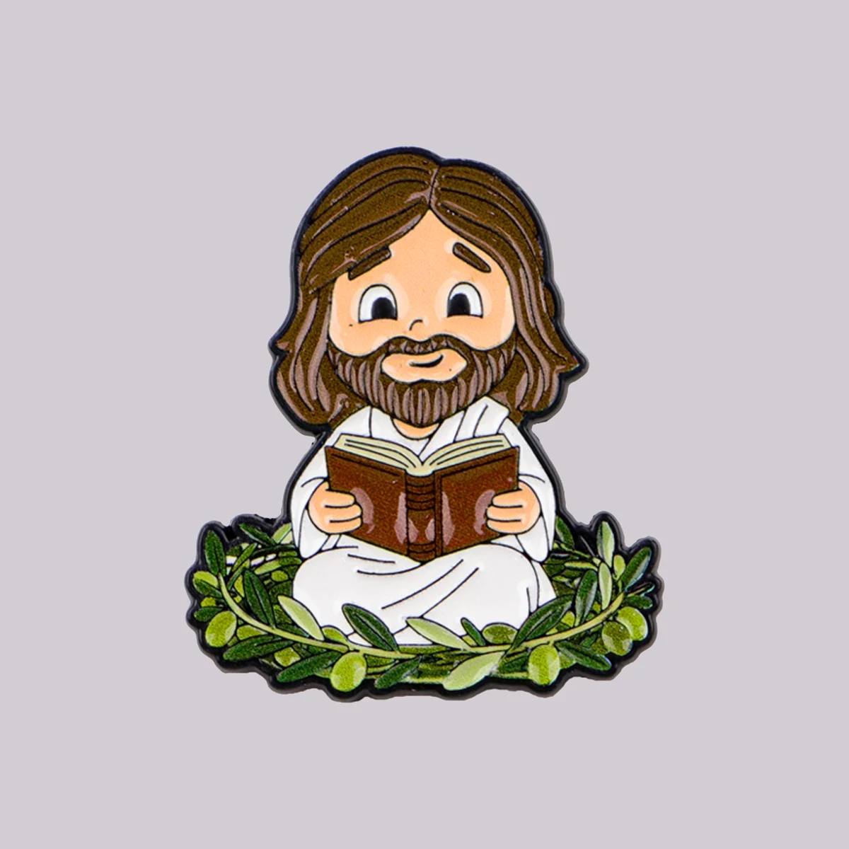 Jesus  Enamel Pin Reading Book Brooch Lapel Pins Badge on Backpack Clothing Accessories Fashion Jewelry Friends Gifts