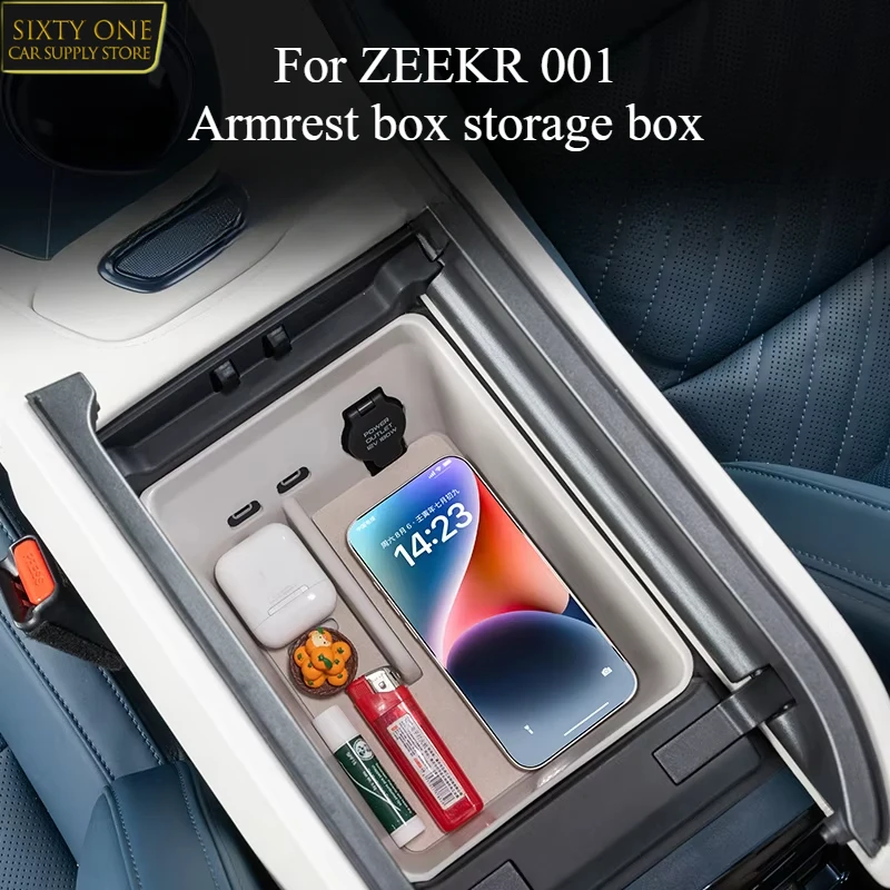 

For ZEEKR 001 Armrest Box Storage Box Center Console Lower Compartment Storage Box Car Interior Accessories