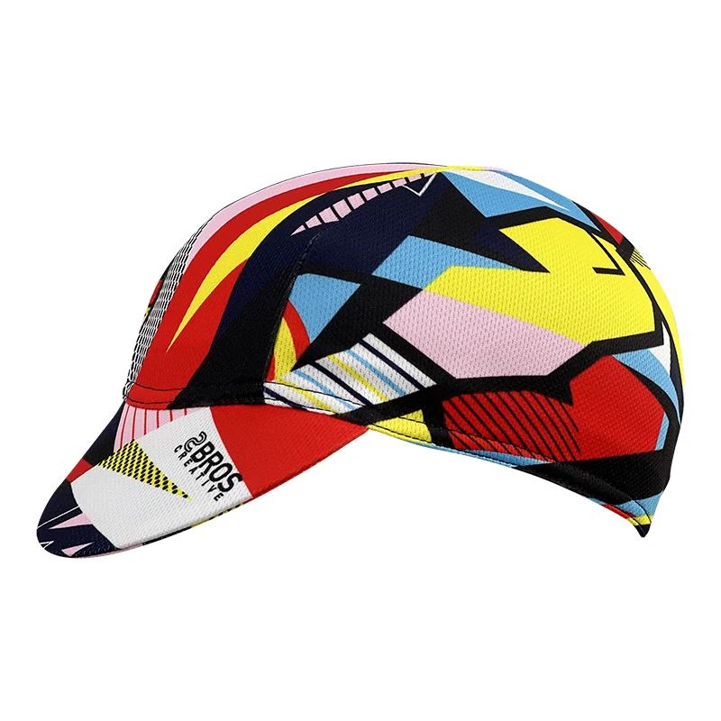 New cycling cap features a sweat-absorbing neutral style made of popular polyester material,simple color block stitching