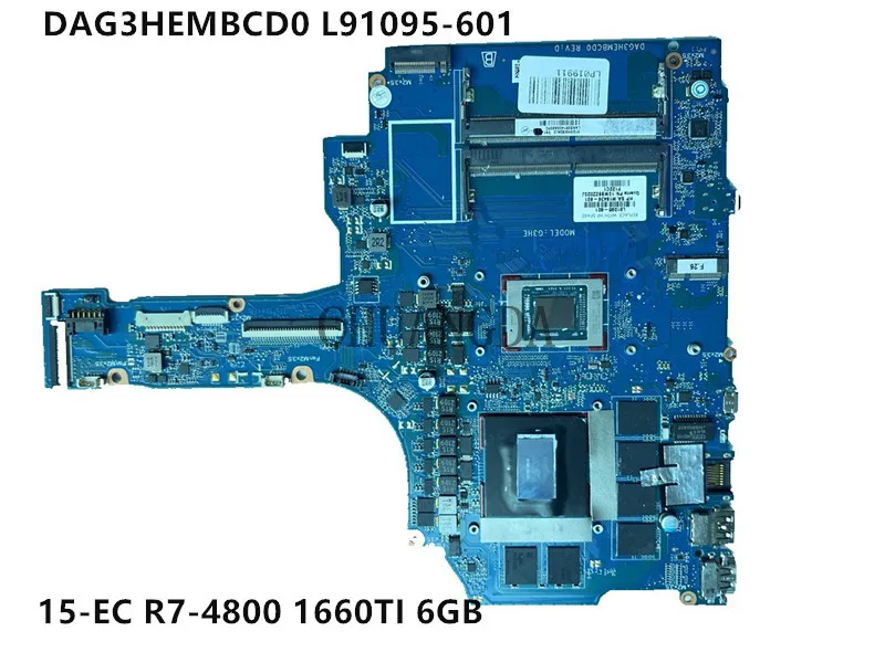 

DAG3HEMBCD0 for HP Pavilion 15-EC Laptop Motherboard with R7 4800 CPU GTX1660Ti GPU 100% Tested