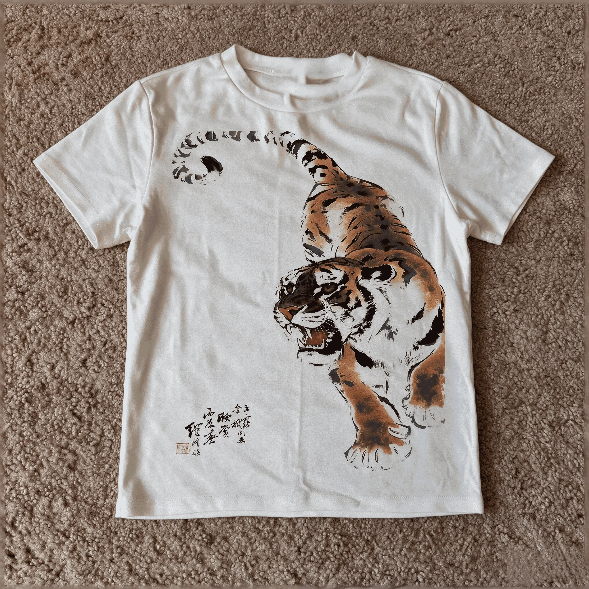 Goth Harajuku T-shirt Punk Vintage Clothes Tiger Animal Graphic T Shirt Wild Beast Print Short Sleeve Casual Loose Tee Unisex